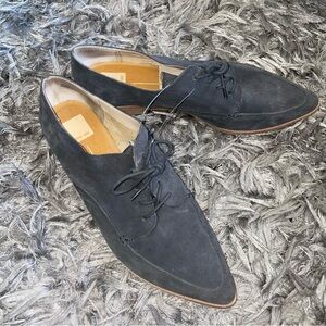 Womens Dolce Vita Kyzer Suede Leather Upper Lace Up Oxford Sz 11 W color Gray